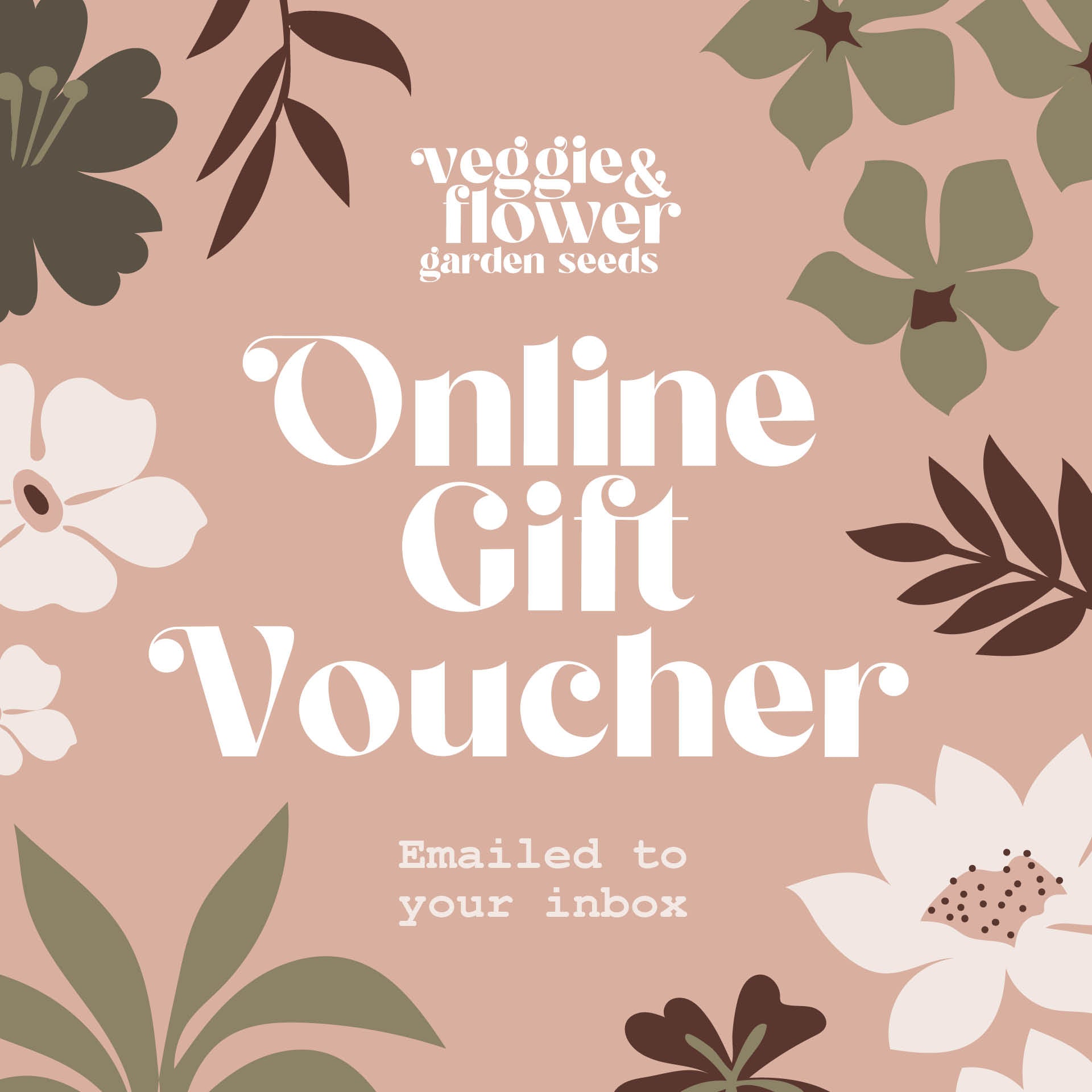 Gift Voucher Online Veggie & Flower Garden Seeds