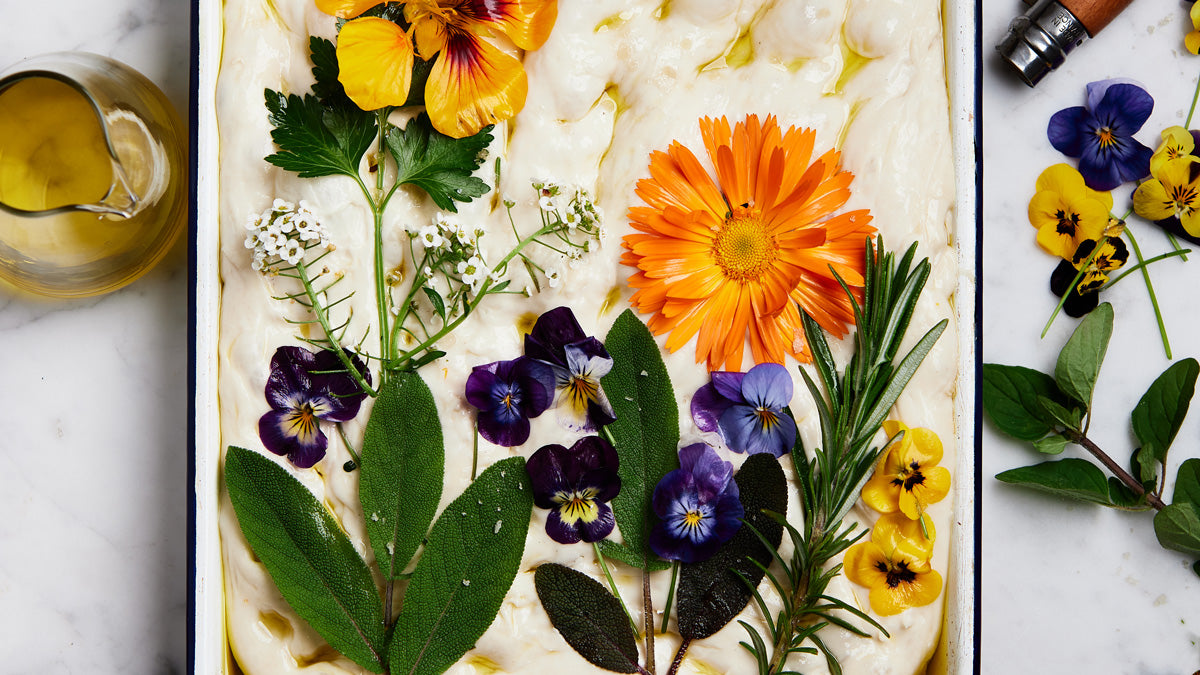 Edible Flower Focaccia Recipe Veggie & Flower Garden Seeds