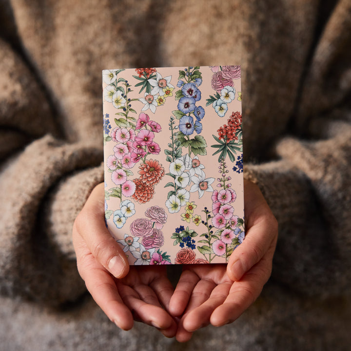 Pocket Notebook - Typoflora Hollyhock Pattern