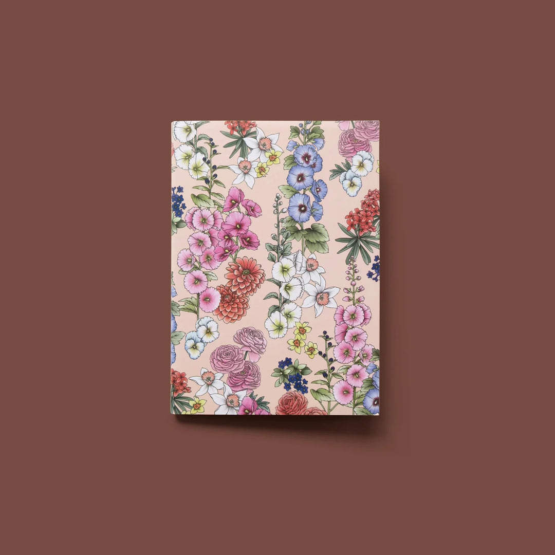 Pocket Notebook - Typoflora Hollyhock Pattern