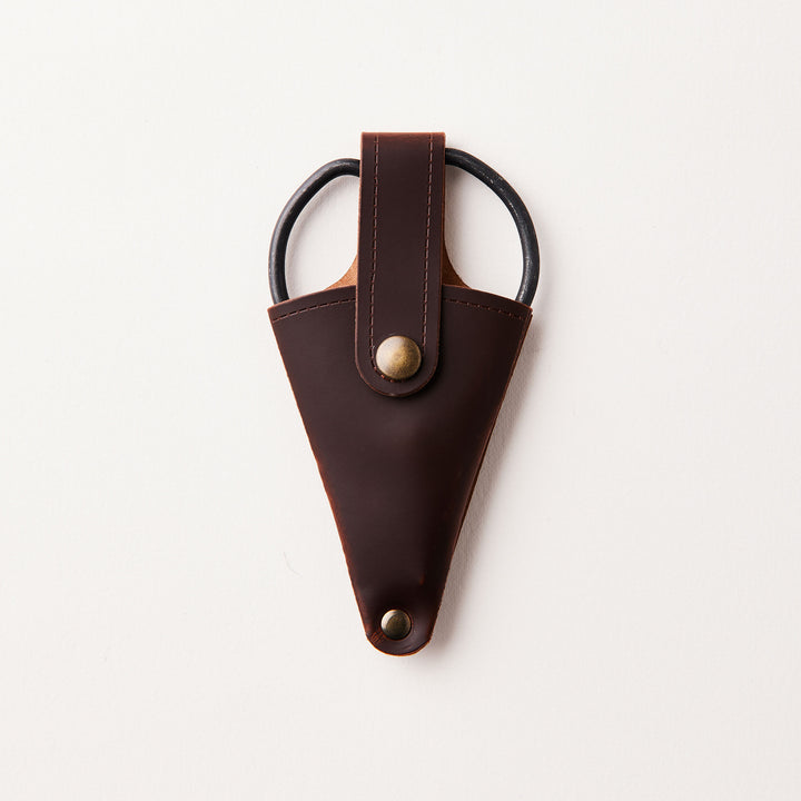 Small Vintage Flower + Herb Scissors with Recycled Leather Pouch